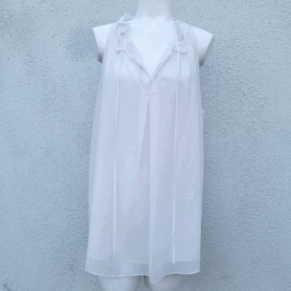 Max Studio Sleeveless Bohemian Ruffle/Tuesday Top - Picture 2 of 9